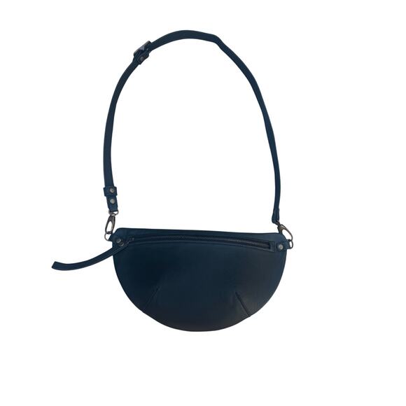 Rare Angela Valentine Green Leather Harper Half-Moon Shoulder Bag – NWOT - Picture 2 of 6